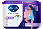 Гигиенические прокладки AURA PREMIUM 7шт Night 1*24